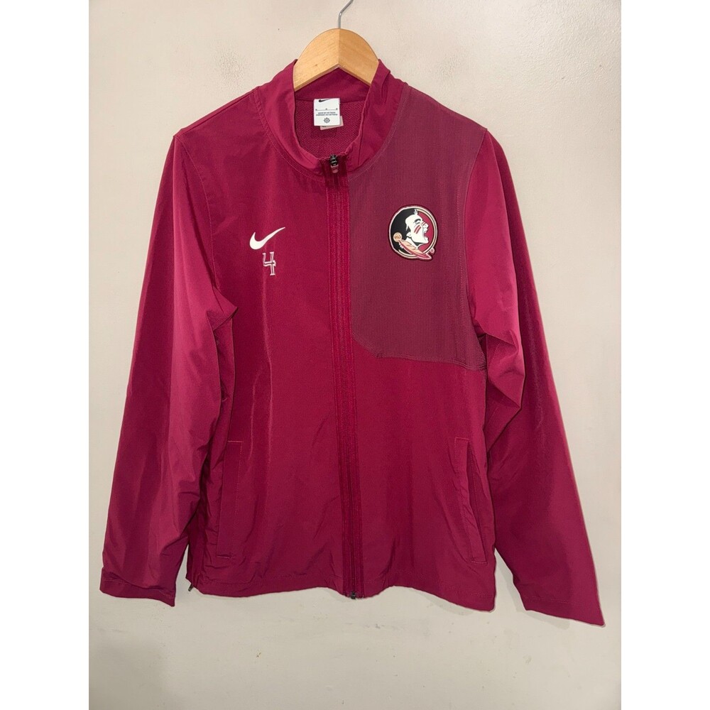 Men M Nike Florida State Seminoles FSU Football Team Issue PE Sideline Jacket #4